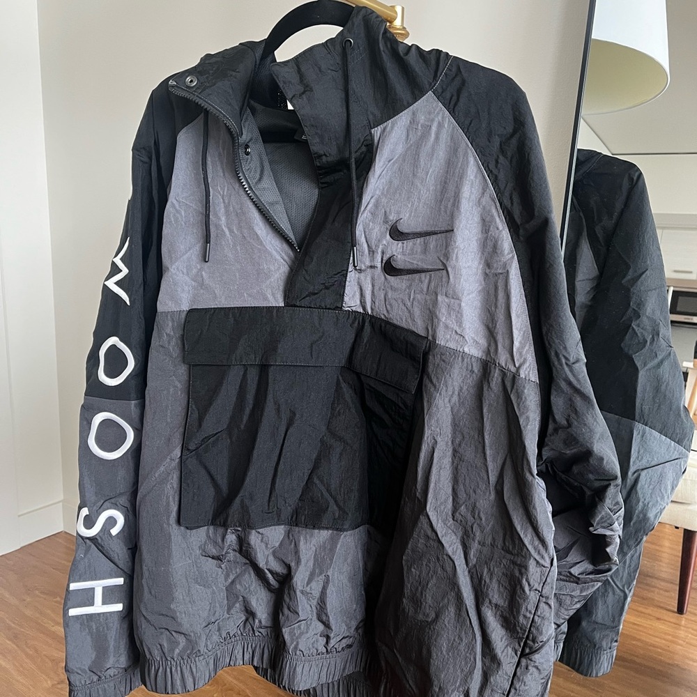 Nike Men's Black and Gray Jacket Size XL